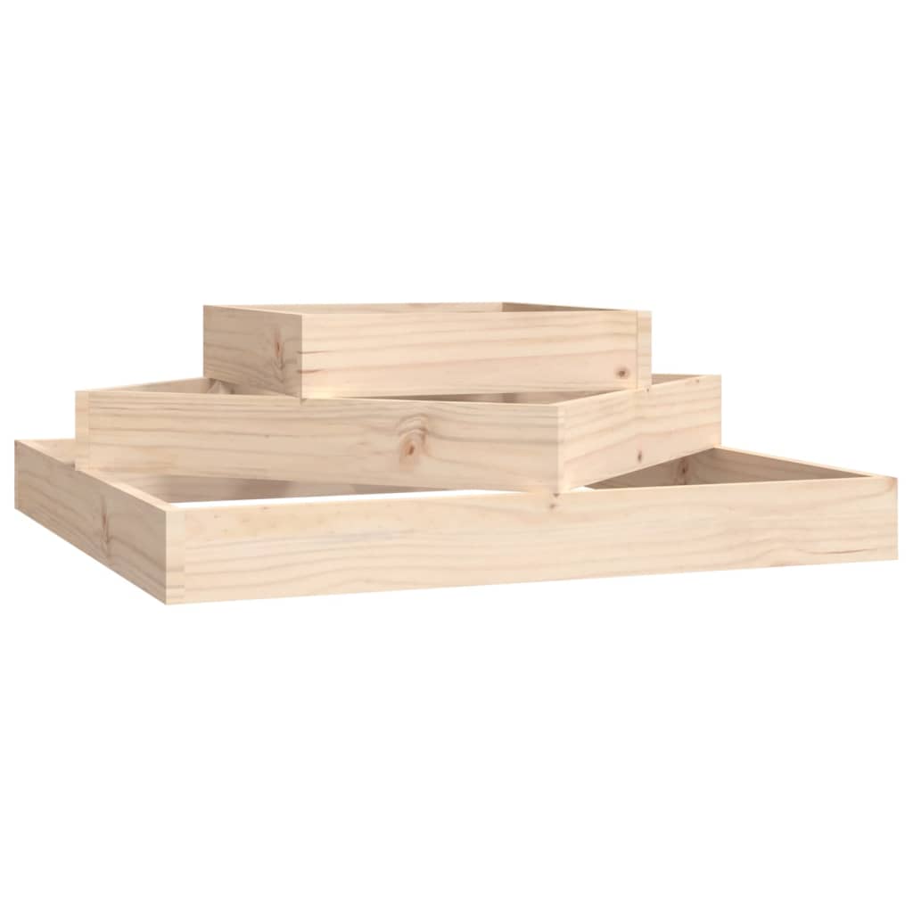 vidaXL Jardinera de madera maciza de pino 83x83x27 cm