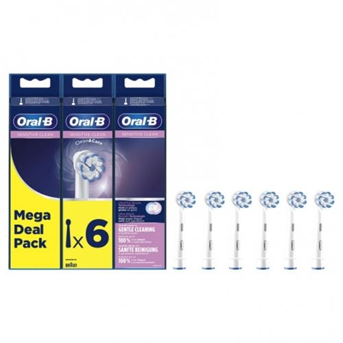 recambio dental oral b eb60-6 (2+2+2) pack 6 sensitive