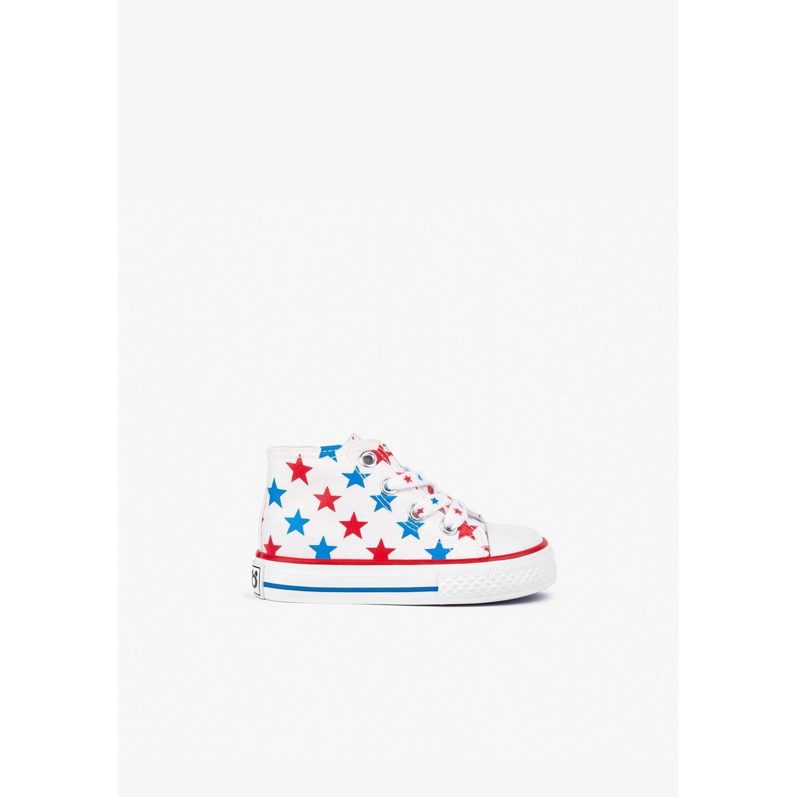 Conguitos - Zapatillas altas de lona con cordones para Niños y Niñas