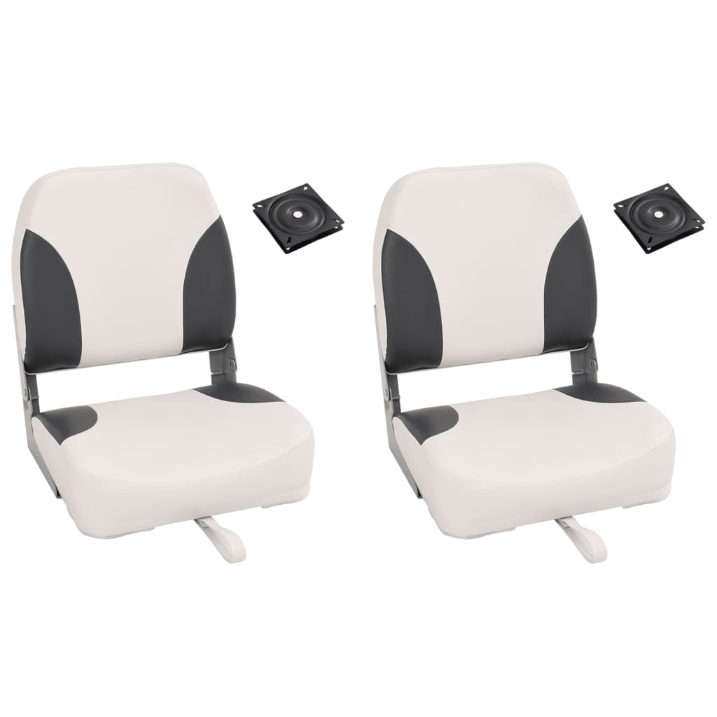 vidaXL Set de asientos plegables para barco con respaldo bajo 4 uds
