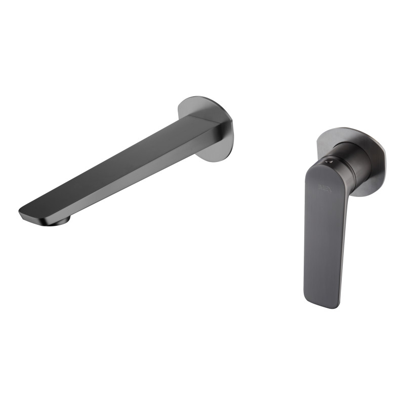 Imex Nápoles GLN047/BGM grifo monomando empotrado para lavabo de latón con acabado negro metalizado
