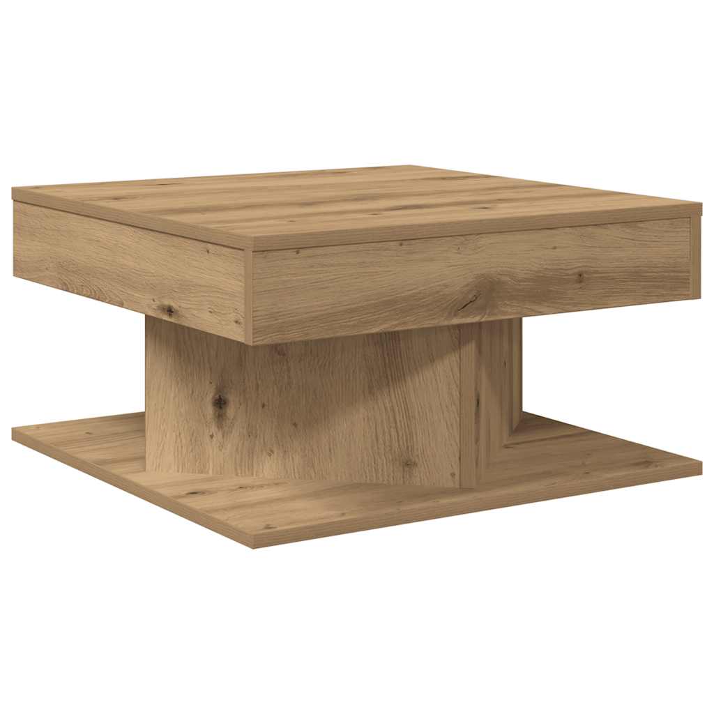 vidaXL Mesa de centro madera ingeniería roble artisan 55x55x30 cm
