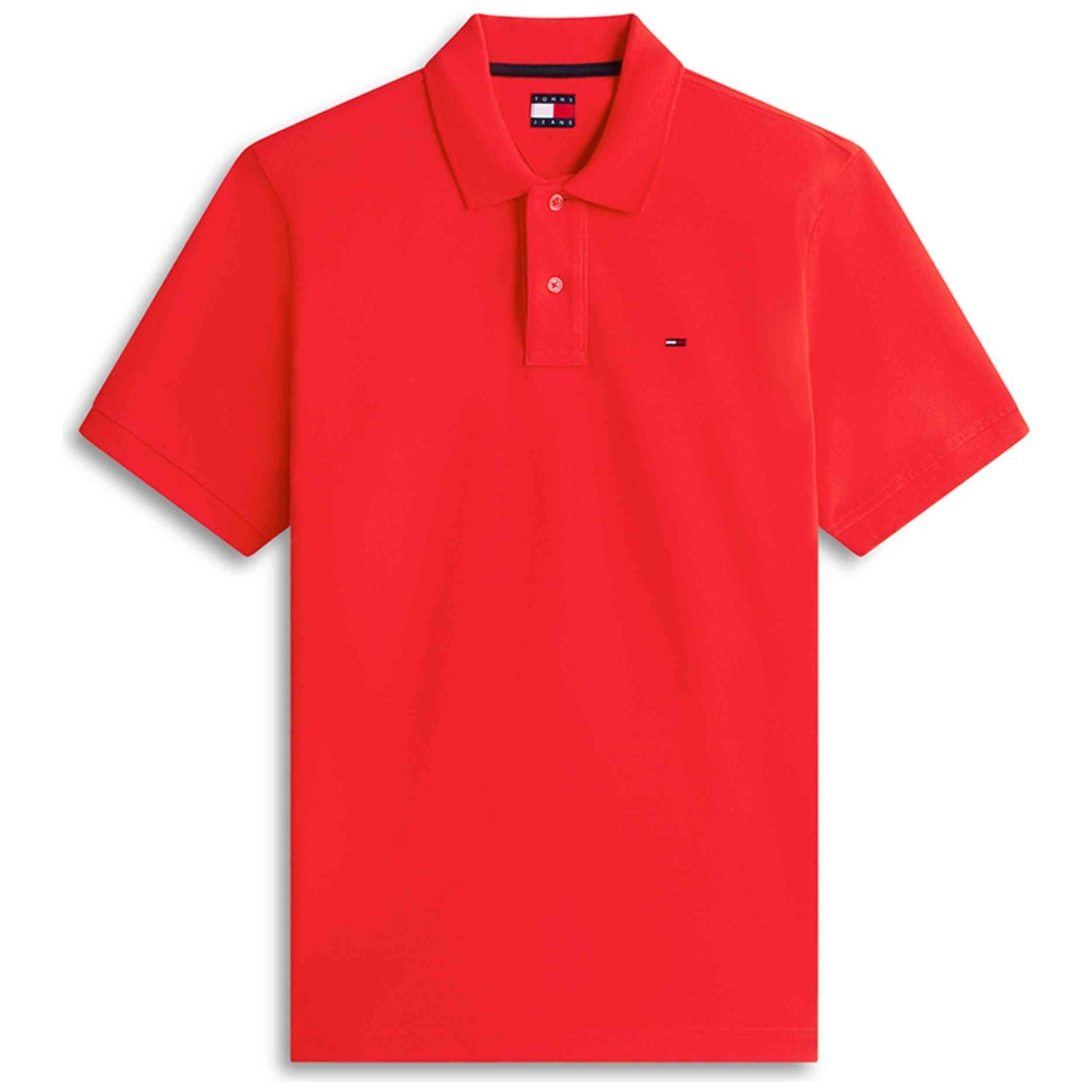 Polo De Manga Corta Tommy Hilfiger modelo DM0DM22711XL8 para Hombre en color Rojo