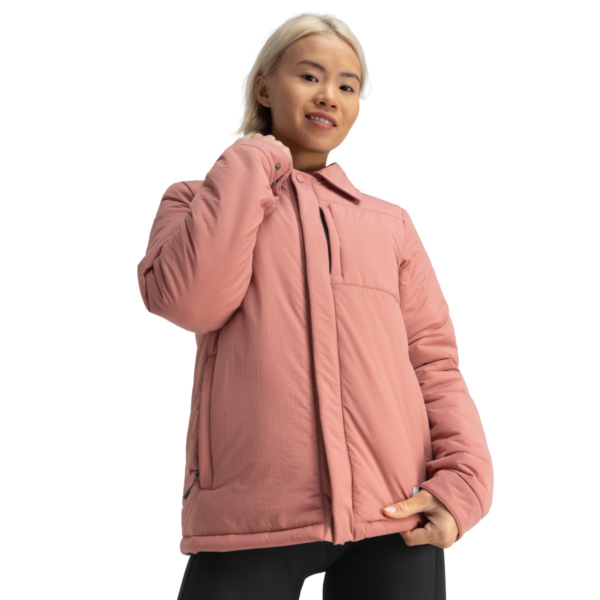 Siroko - Sobrecamisa GEORGIA Acolchada Manga Larga Especial Gravel Ciclismo Color Rosa para Mujer_