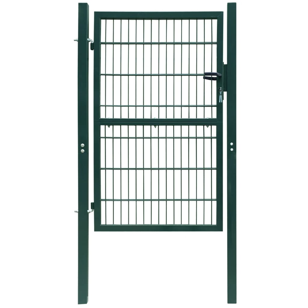 vidaXL Cancela de Puerta Jardín 2D Sencilla 106x190 cm Entrada Valla Color Gris,  Verde, y mas