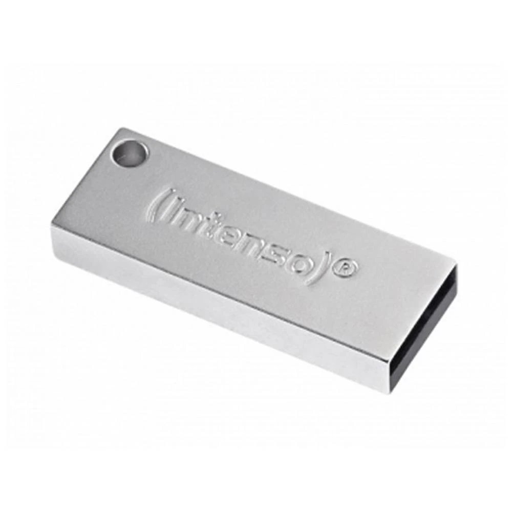 Intenso - Pendrive 3534490 de 64 GB con tecnología USB 3.0 y velocidad hasta 100 MB/s, cuerpo metálico color plata, compatible con Windows y Mac