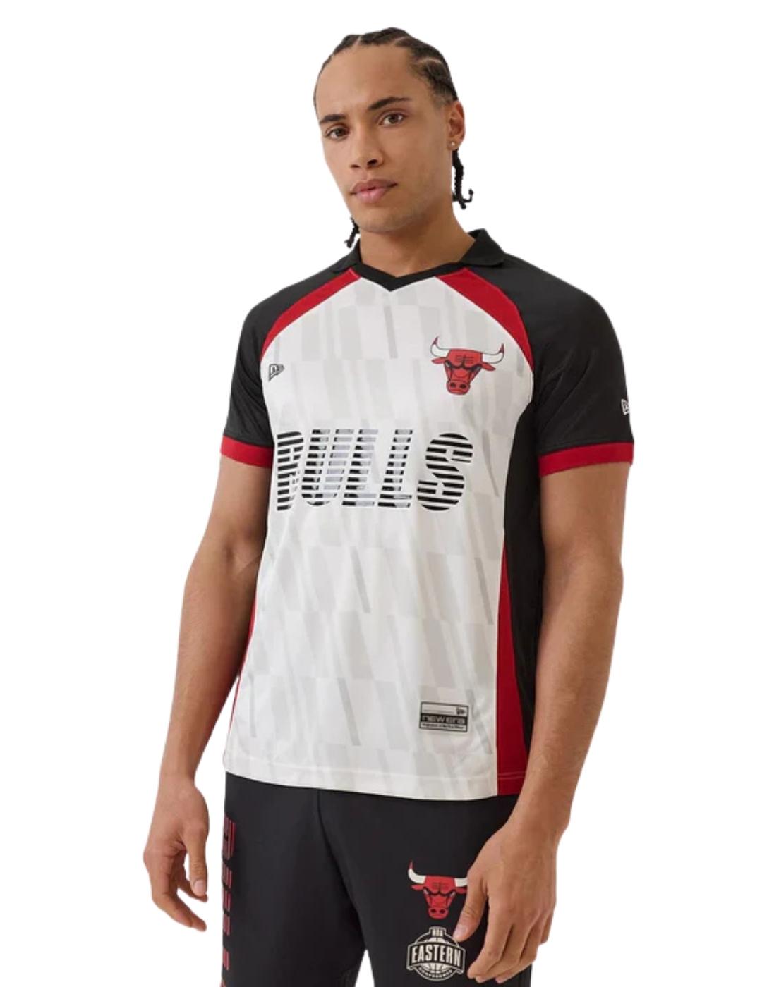 Camiseta new era chicago bulls match blanco de hombre.