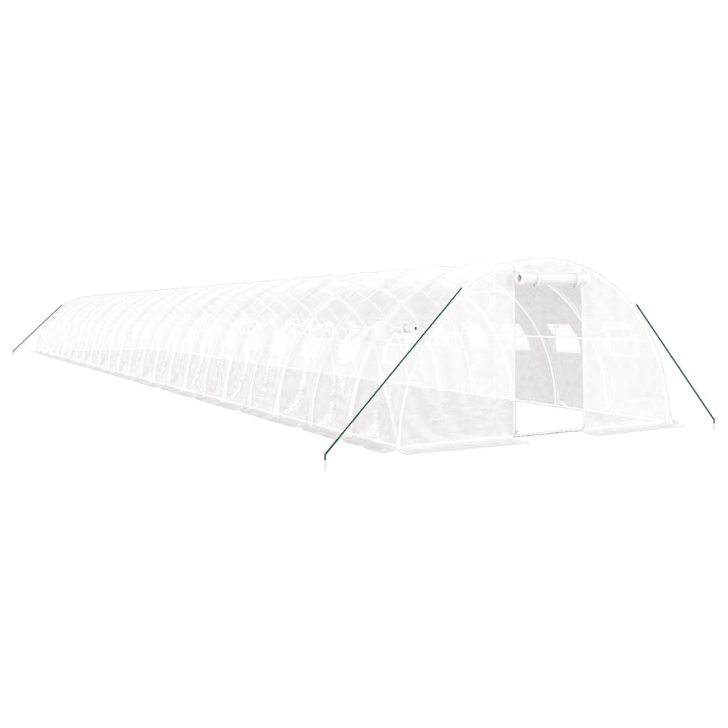 vidaXL Invernadero con estructura de acero blanco Multitalles
