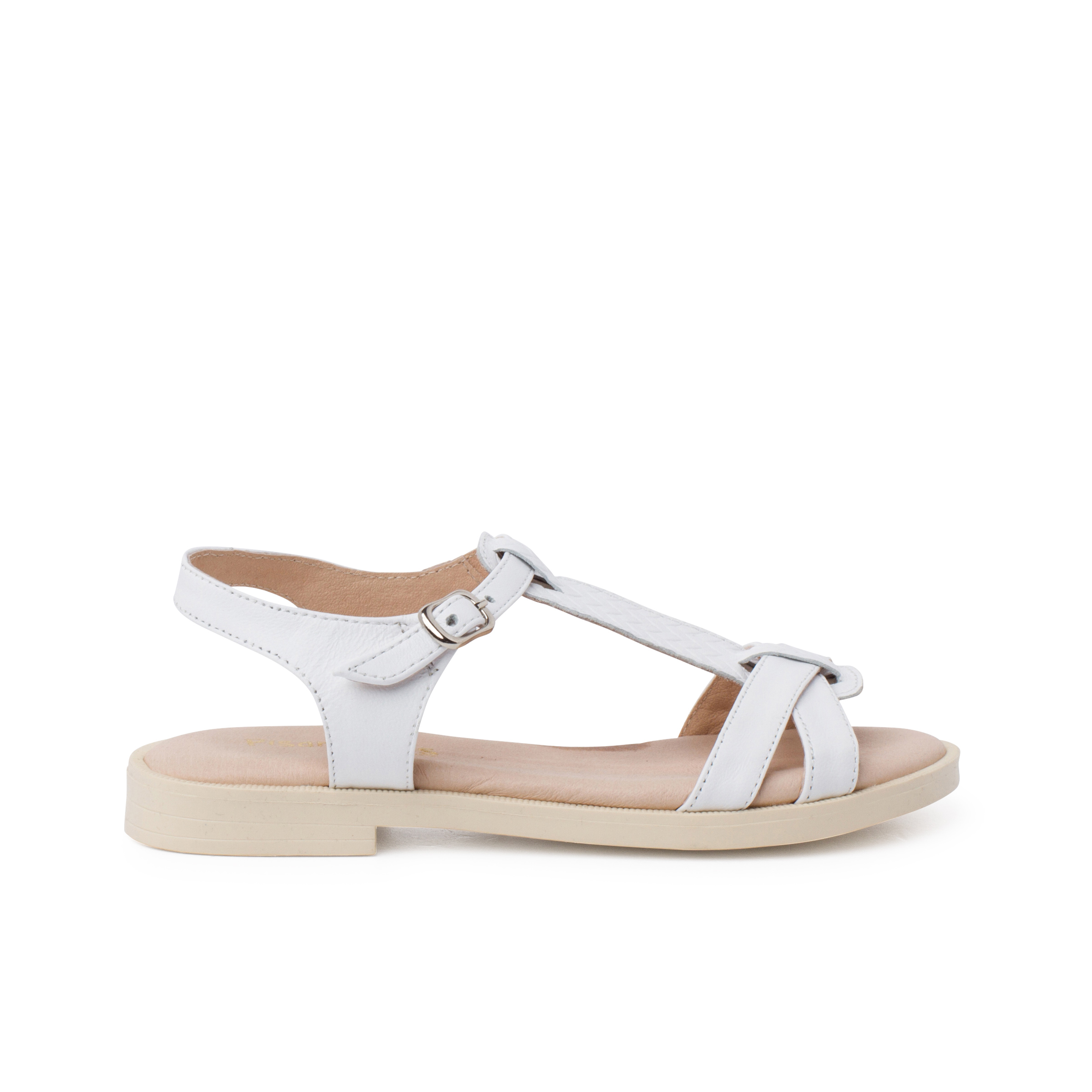 Pisamonas Sandalias Piel Suave Tira Central Trenzada