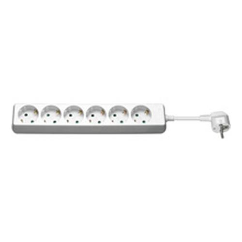 Goobay 51079 Regleta Enchufe/Regleta de enchufes múltiples con 6 Tomas de Corriente/Tomas de Contacto Protectoras/Protección táctil/Bloqueo de Seguridad niños / 3500 W / 16 A / 230 V / 3m