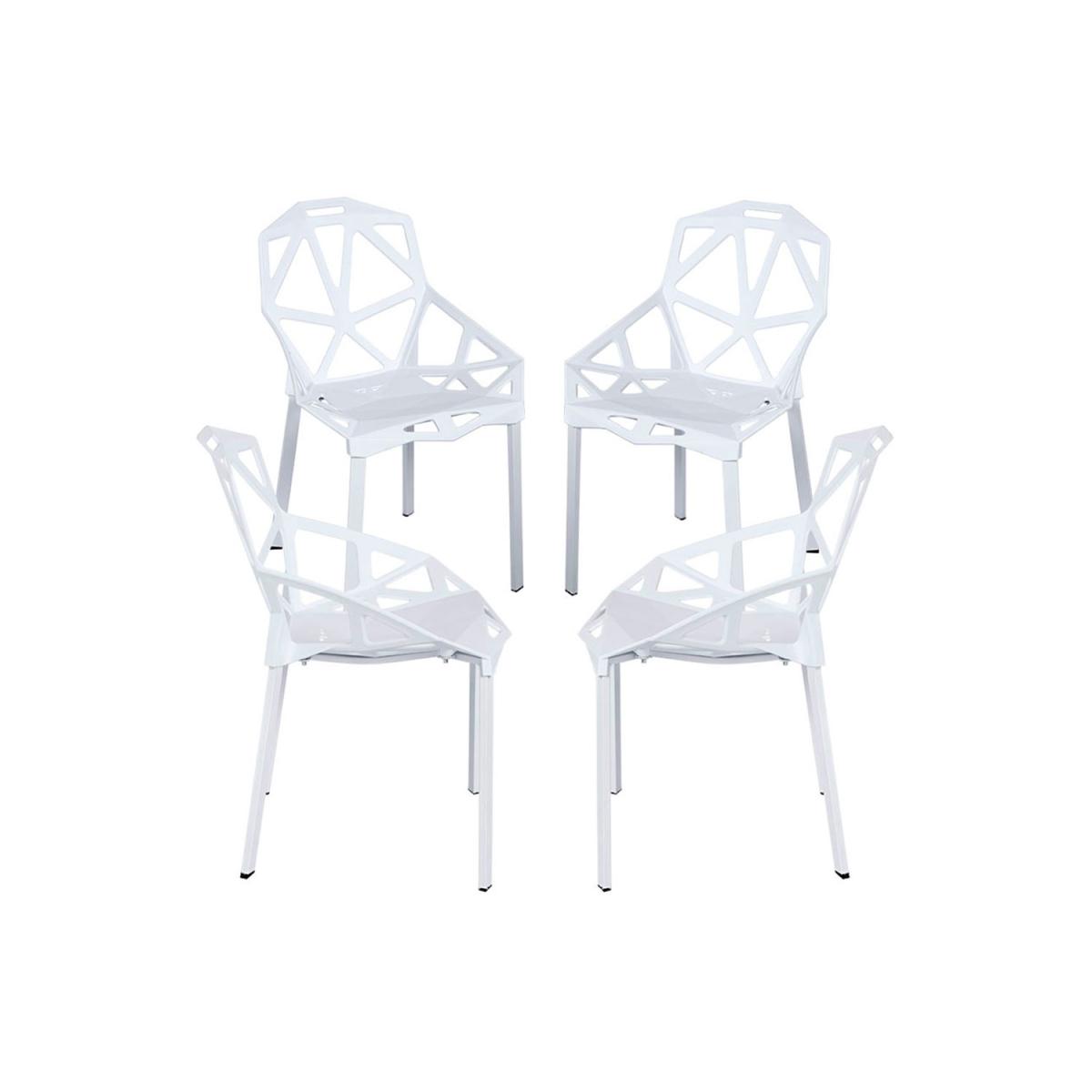 Regalos Miguel - Packs Sillas Comedor - Pack 4 Sillas Omega - Blanco