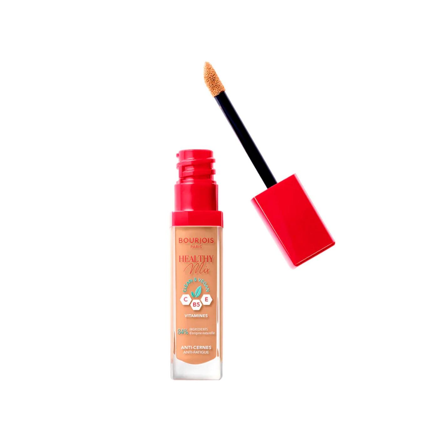 Bourjois - Corrector Healthy Mix con Vitaminas para ojeras, de cobertura media-alta y textura deslizante, ideal para pieles sensibles y efecto saludable natural con sensación de frescura