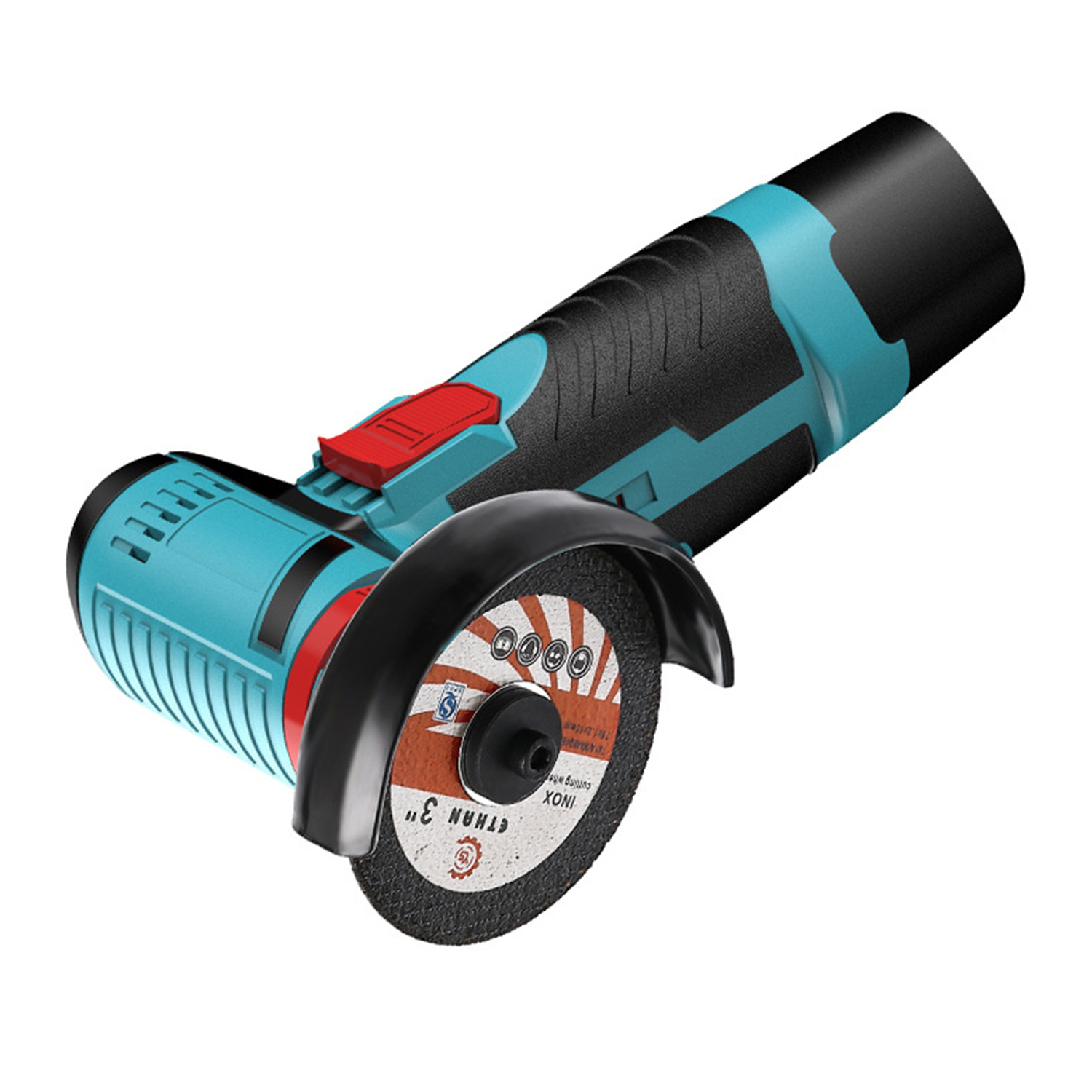 DAM.Radial angular 12V con 200W de potencia y doble batería de 13000mAh. 12x11x18cm