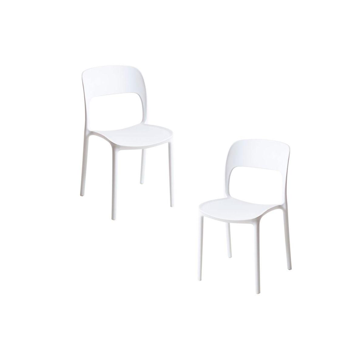 Regalos Miguel - Packs Sillas Jardín - Pack 2 Sillas Inis - Blanco