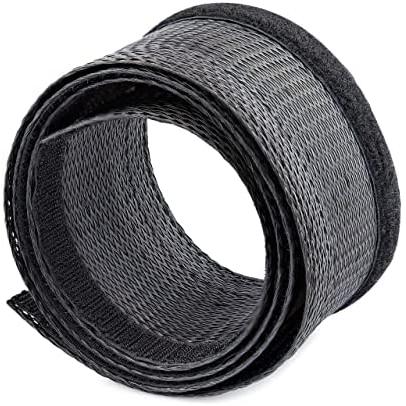 Startech.com Manga de Gestión de Cables 10ft, Envoltura de Cables Recortable de Malla de Poliéster Resistente, Organizador de Cables de Ordenador, Protector de Cables Pesado, Oculta los Cables