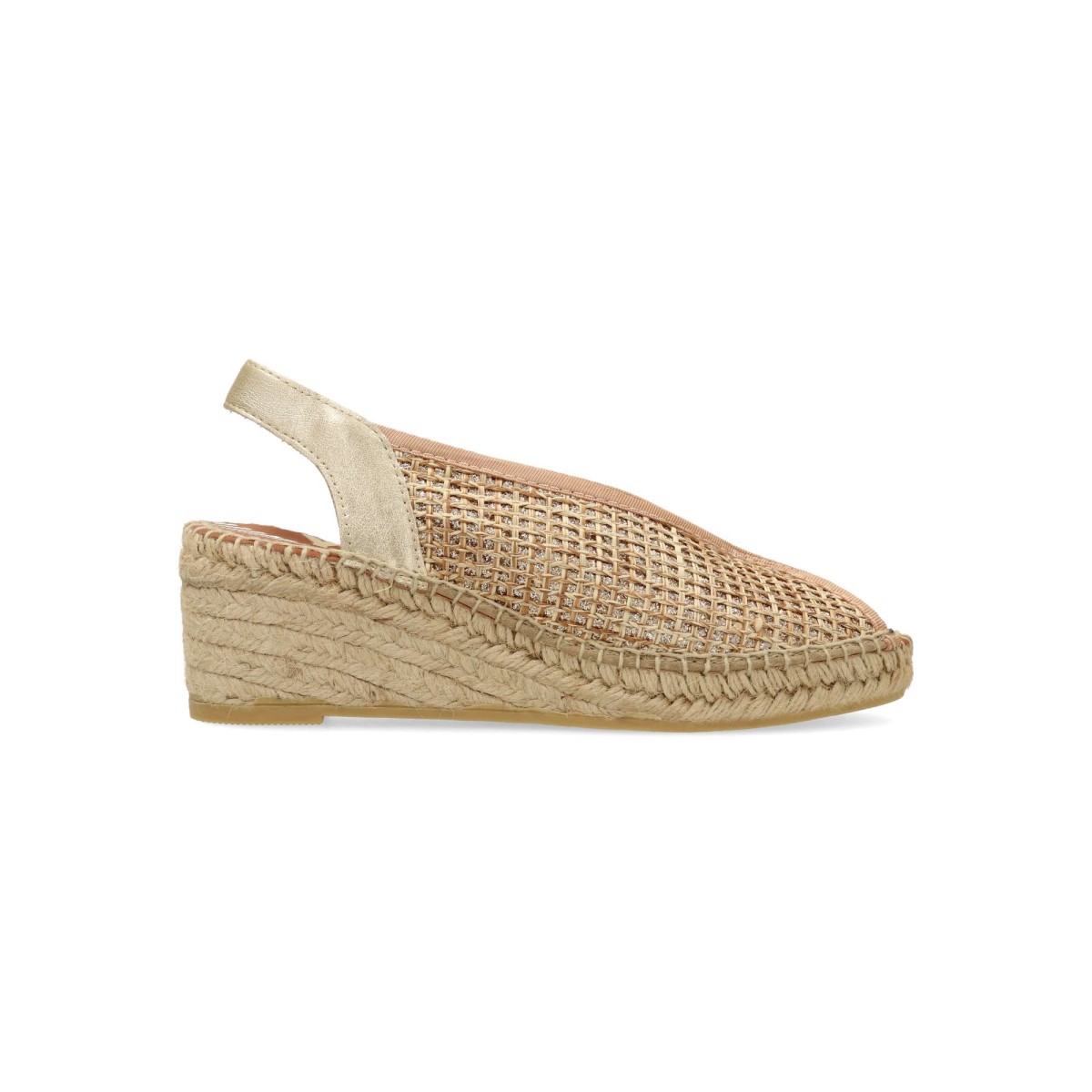 Viguera - Alpargata confort cuña yute VIGUERA con plantilla de gel acolchada y talón descubierto para mujer, 5,5 cm altura