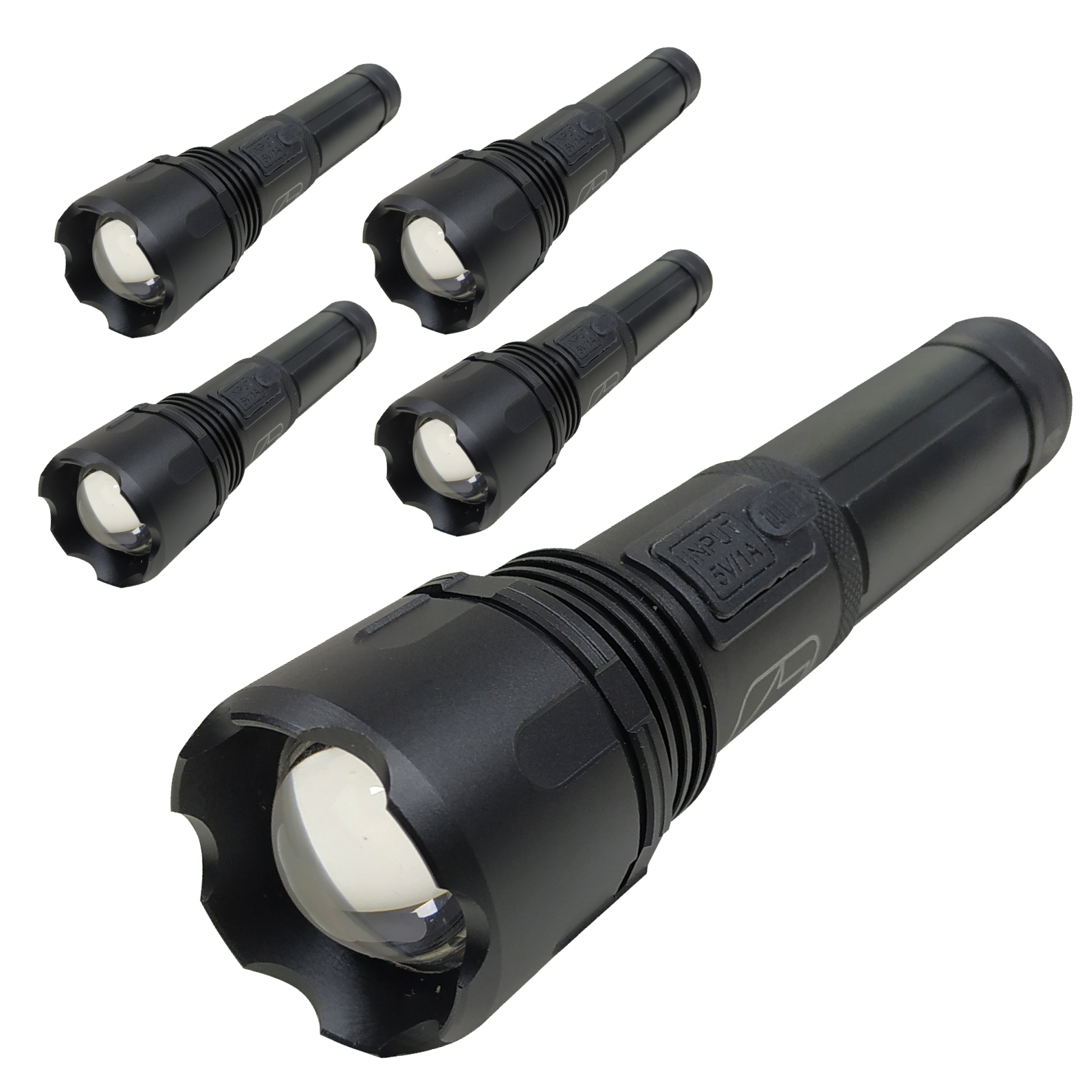 LED ATOMANT Linterna LED Recargable USB con Zoom, Alta Potencia y Batería 18650 de Larga Duración, 5 Modos de Luz, IPX4 Resistente al Agua, Ideal para Uso Táctico, Trabajo, Camping, Senderismo, Ciclismo y Actividades al Aire Libre