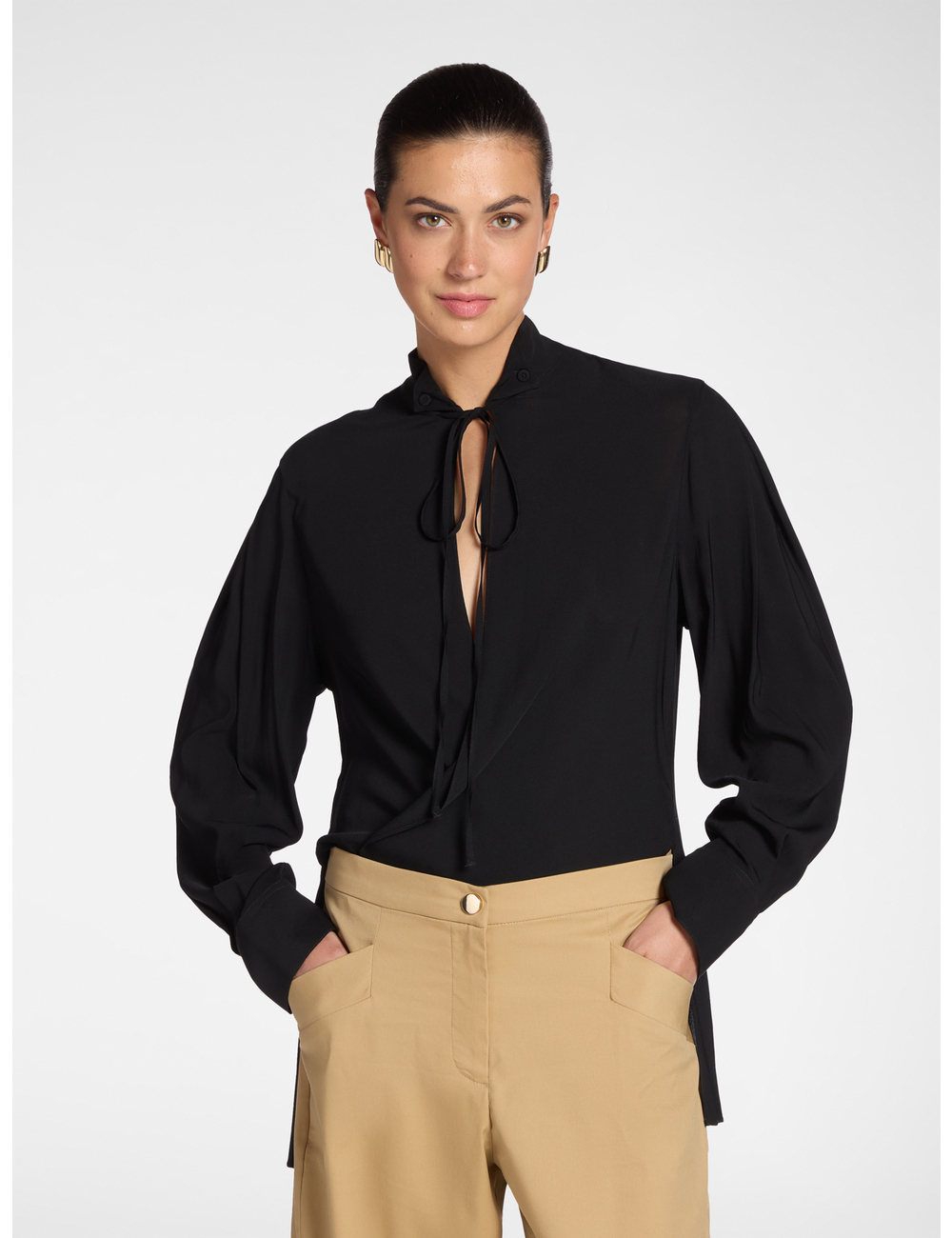 Elena Mirò - Blusa de crepé de China