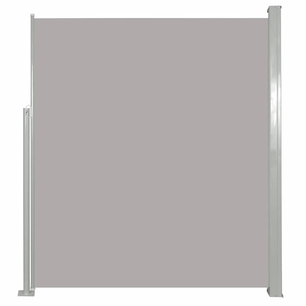 vidaXL Toldo lateral retráctil de jardín gris 120x500 cm