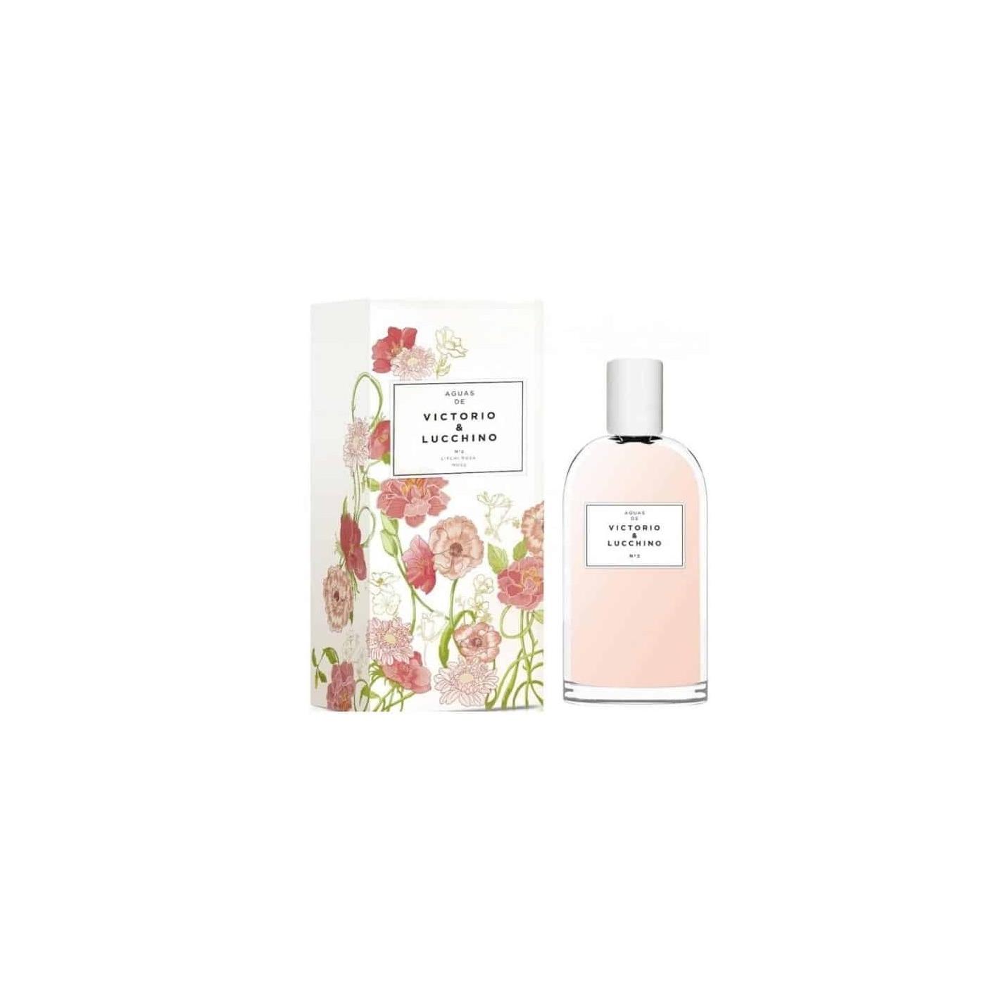 Victorio & Lucchino - Agua de Colonia AGUA 2 para mujer y hombre, fragancia floral fresca con rosa, jazmín, lichi y bergamota, esencias relajantes y notas muscosas luminosas, ideal para uso diario y cambio de estado de ánimo
