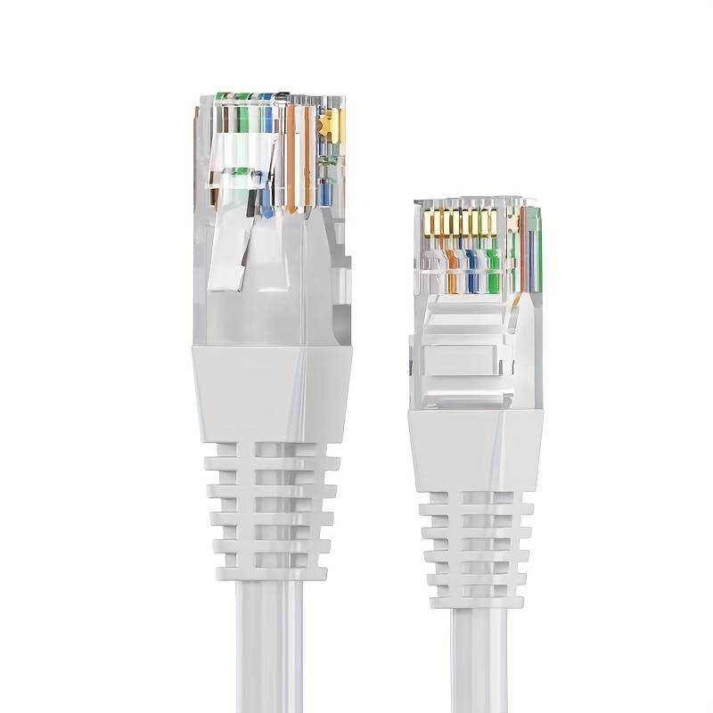 CABLEPELADO Cable de Red, Cable LAN, Cable de Datos, Cable Gigabit, Cable RJ45, Cable de Comunicaciones, Cable Trenzado, Categoría 6A, Compatible PC, PS4, PS5, Xbox, Smart TV, Server, 50 cm, Blanco