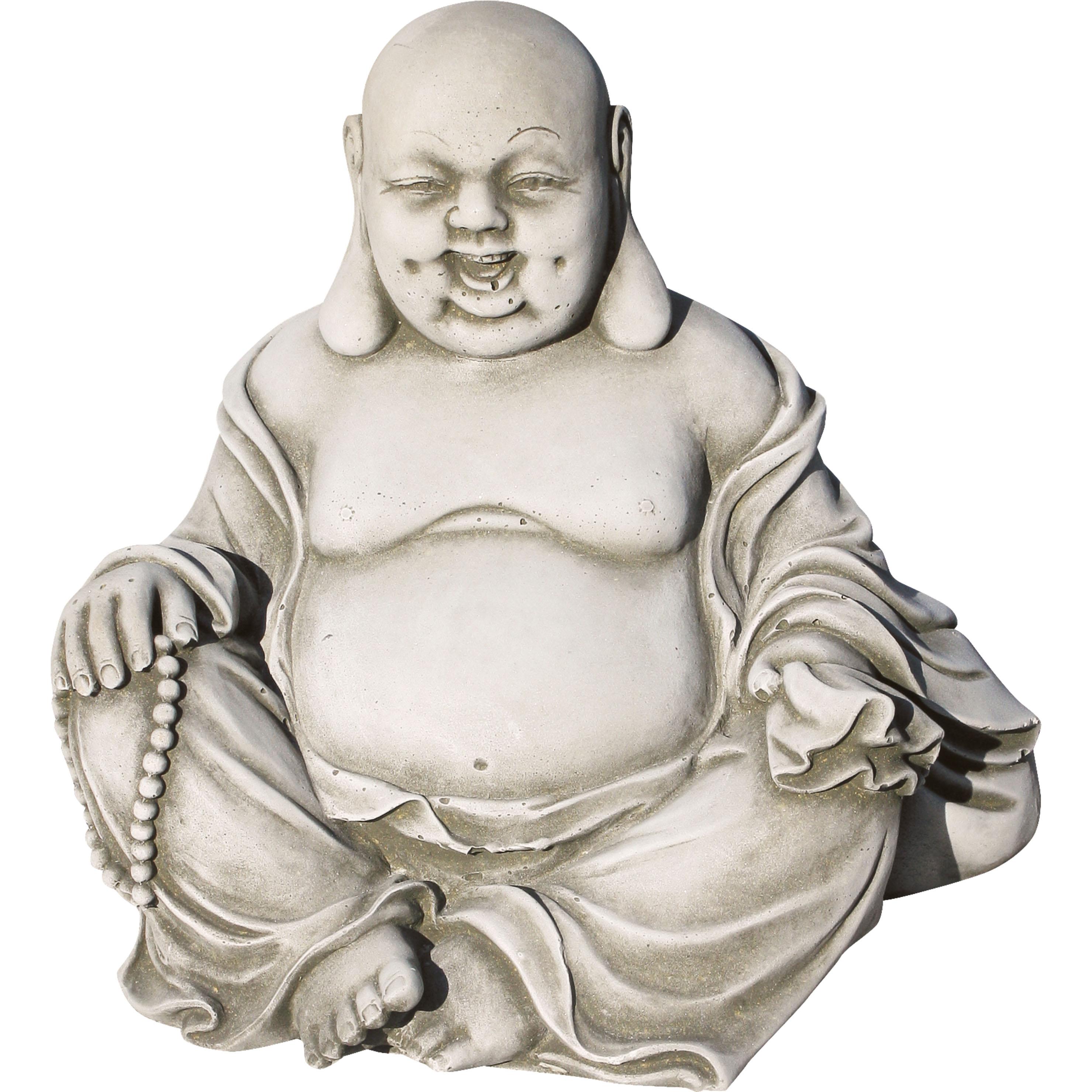 FIGURA DECORATIVA BUDA DE LA RIQUEZA 17CM - Estatua de jardín de piedra resistente a la intemperie de AnaParra