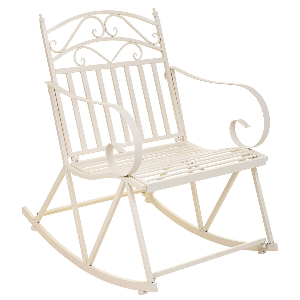 Sillon Balancin De Forja Blanco 24x24x45cm, El mejor complemento para tu hogar