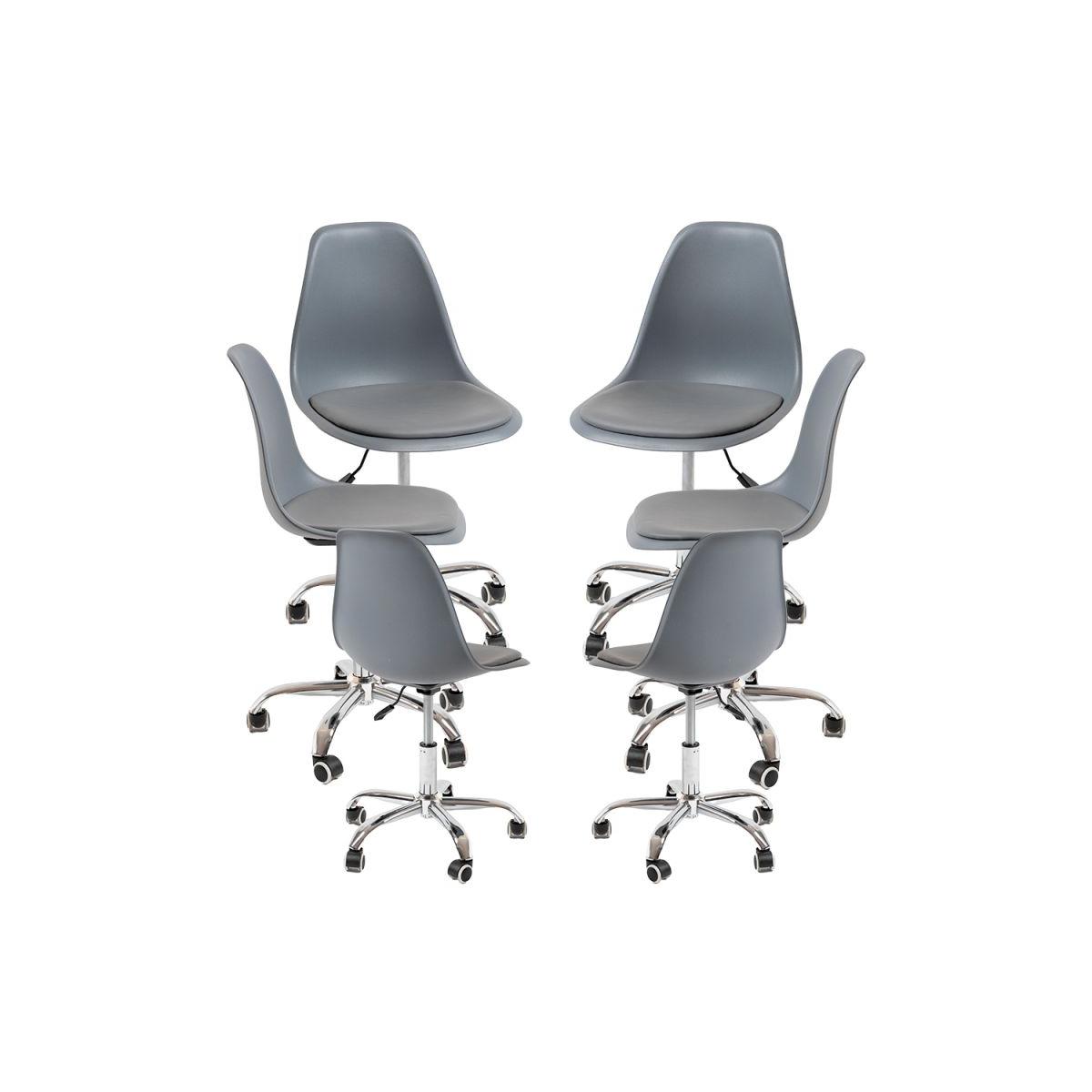 Regalos Miguel - Packs Sillas - Pack 6 Sillas Dami Office - Gris oscuro