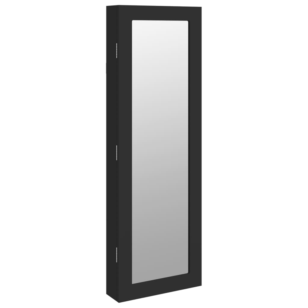 Espejo con joyero de pared 30x8,5x90 cm armario de joyería Color Marrón,  Blanco,  Negro y mas