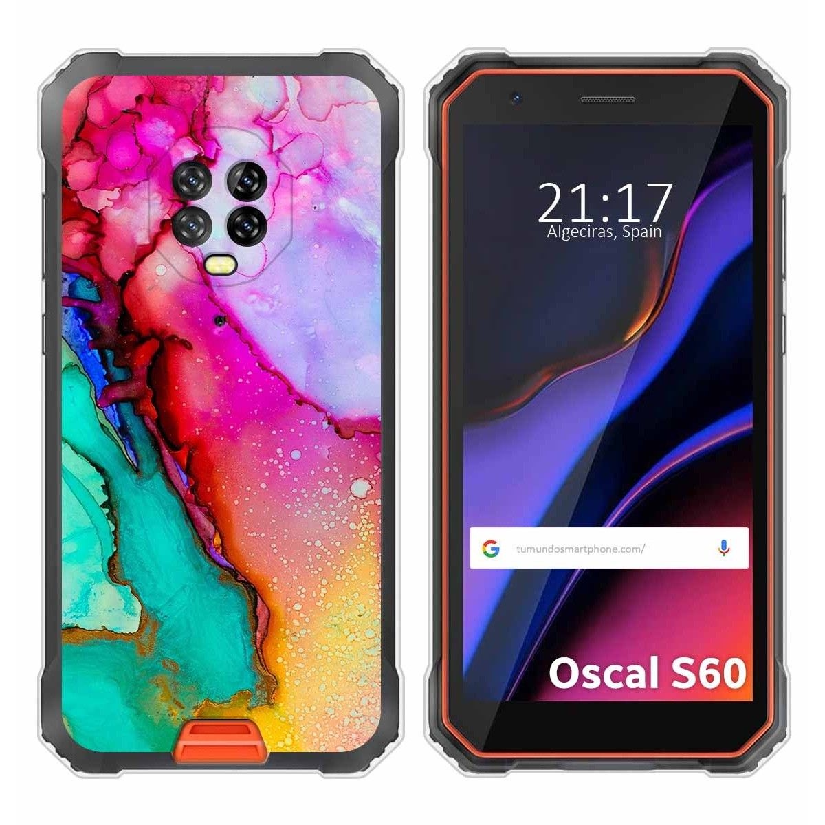 Tumundosmartphone Funda Silicona Blackview Oscal S60 Diseño Mármol 15 Dibujos Personalizados