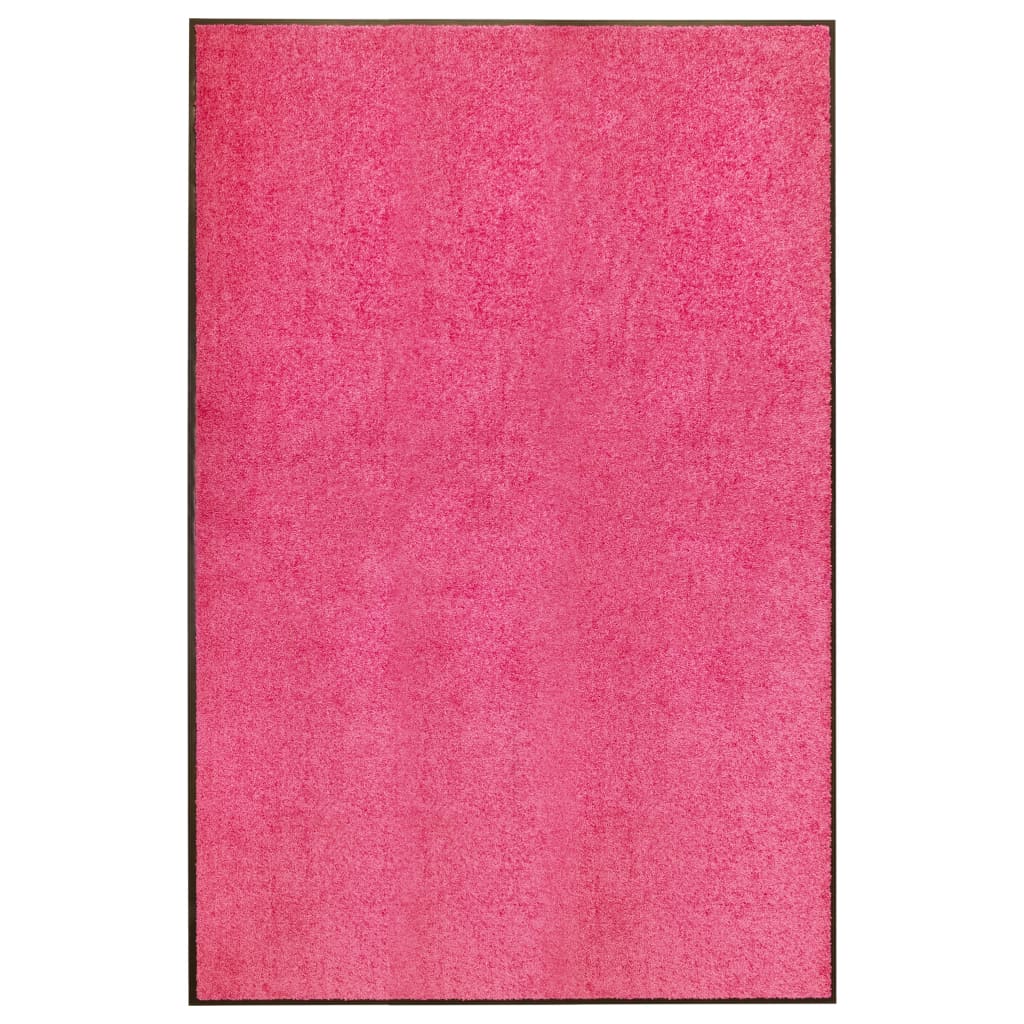 vidaXL Felpudo lavable 120x180 cm en color Crema/Rosa