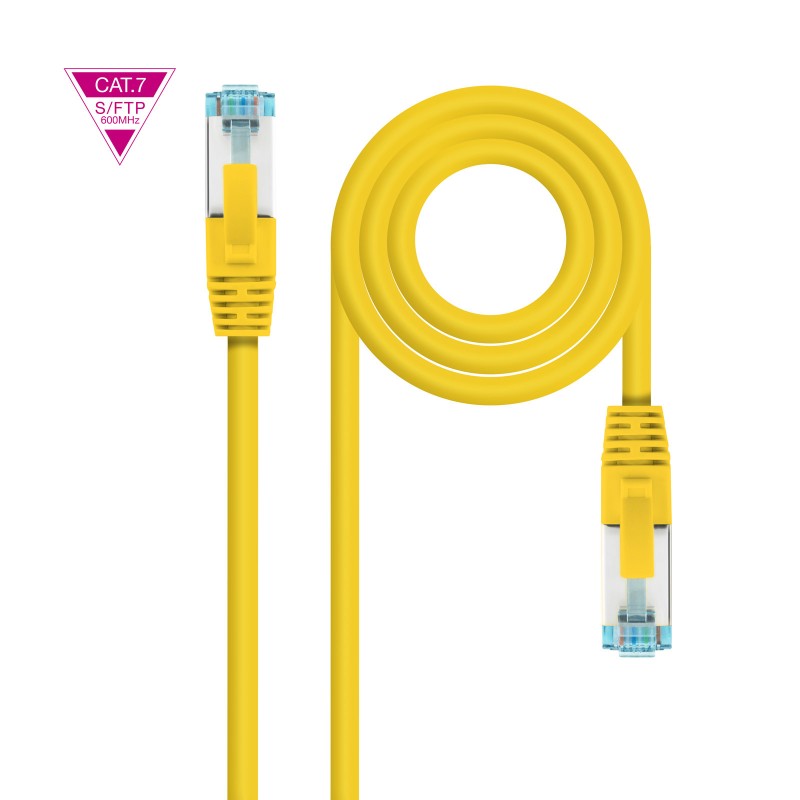 Nanocable - Cable de Red Cat.7 600MHZ LSZH SFTP PIMF AWG26, Amarillo, 2 m 10.20.1702-Y