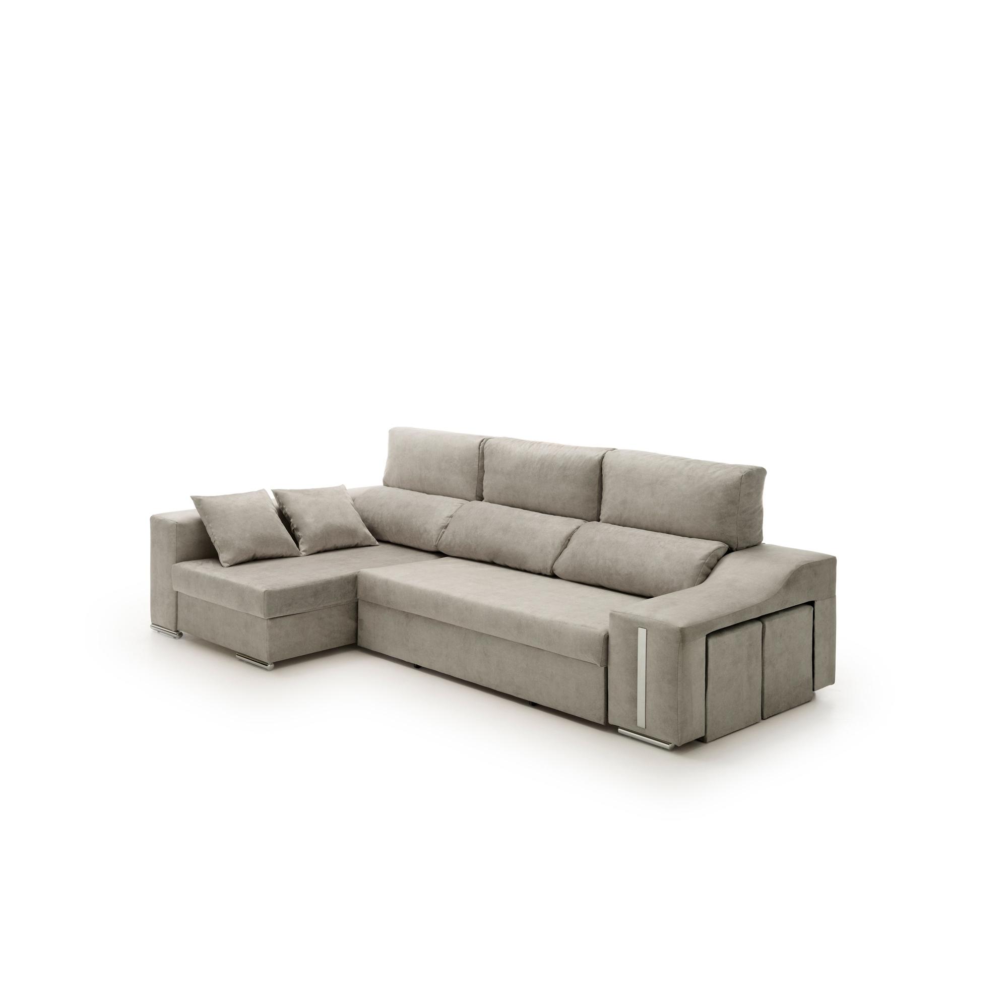 Sofá Chaise Longue Cama Con Arcón y Puff Giuliana