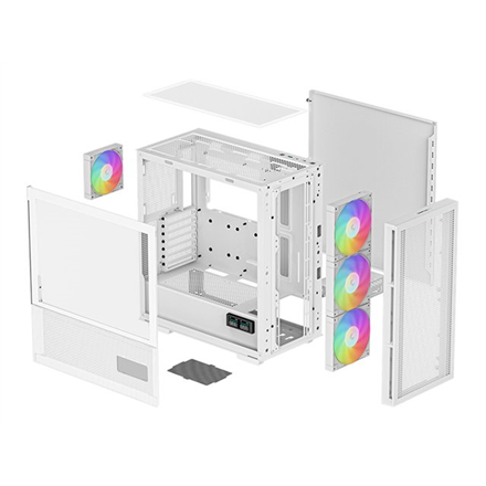 Deepcool | CAJA DE TORRE MEDIANA | CH560 Digital | Ventana lateral | Blanco | Torre media | Fuente de alimentación incluida | ATX PS2