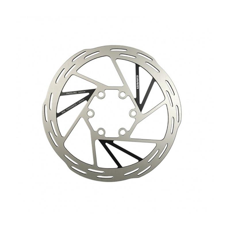 SRAM - Disco de freno PACELINE 140 mm con montaje de 6 agujeros para bicicleta de carretera y montaña, fabricado con acero resistente y compatible con sistemas hidráulicos y mecánicos