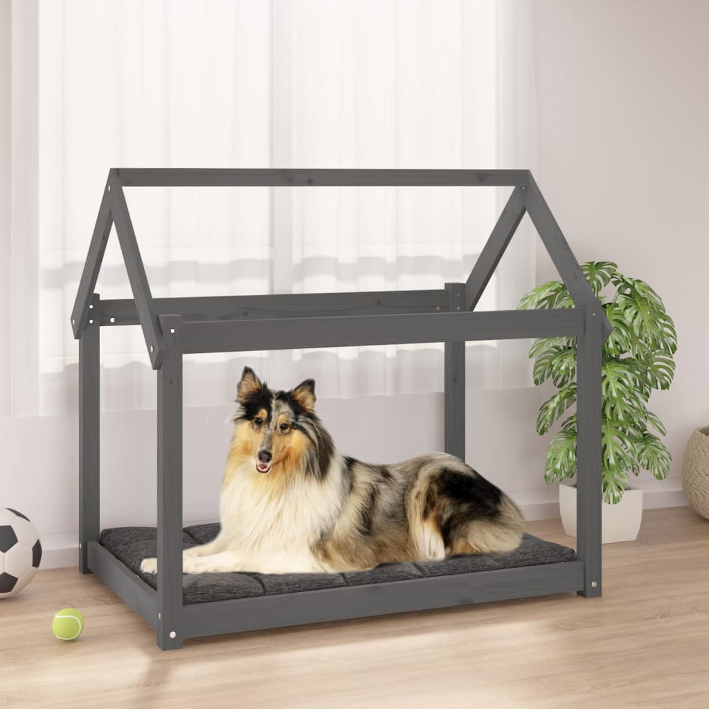 vidaXL Cama para Perros 101x70x90 cm Mascotas Cachorros Color Natural,  Blanco,  Gris y mas