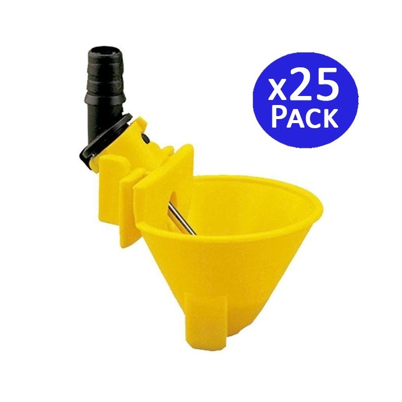 SUINGA Pack 25 Bebedero Automático para Aves de Corral, para Pollos, Patos, Gansos, Pavos y Palomas