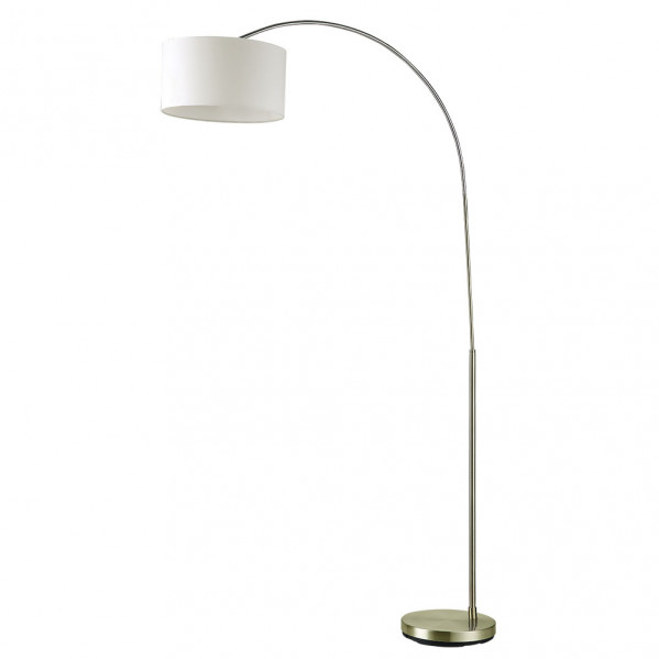 Pie de salon polux 1xe27 cuero c/pant beis 165x90x34 cm