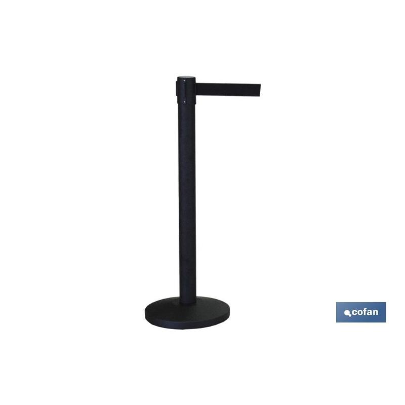 Poste cinta extensible negra 2100 mm