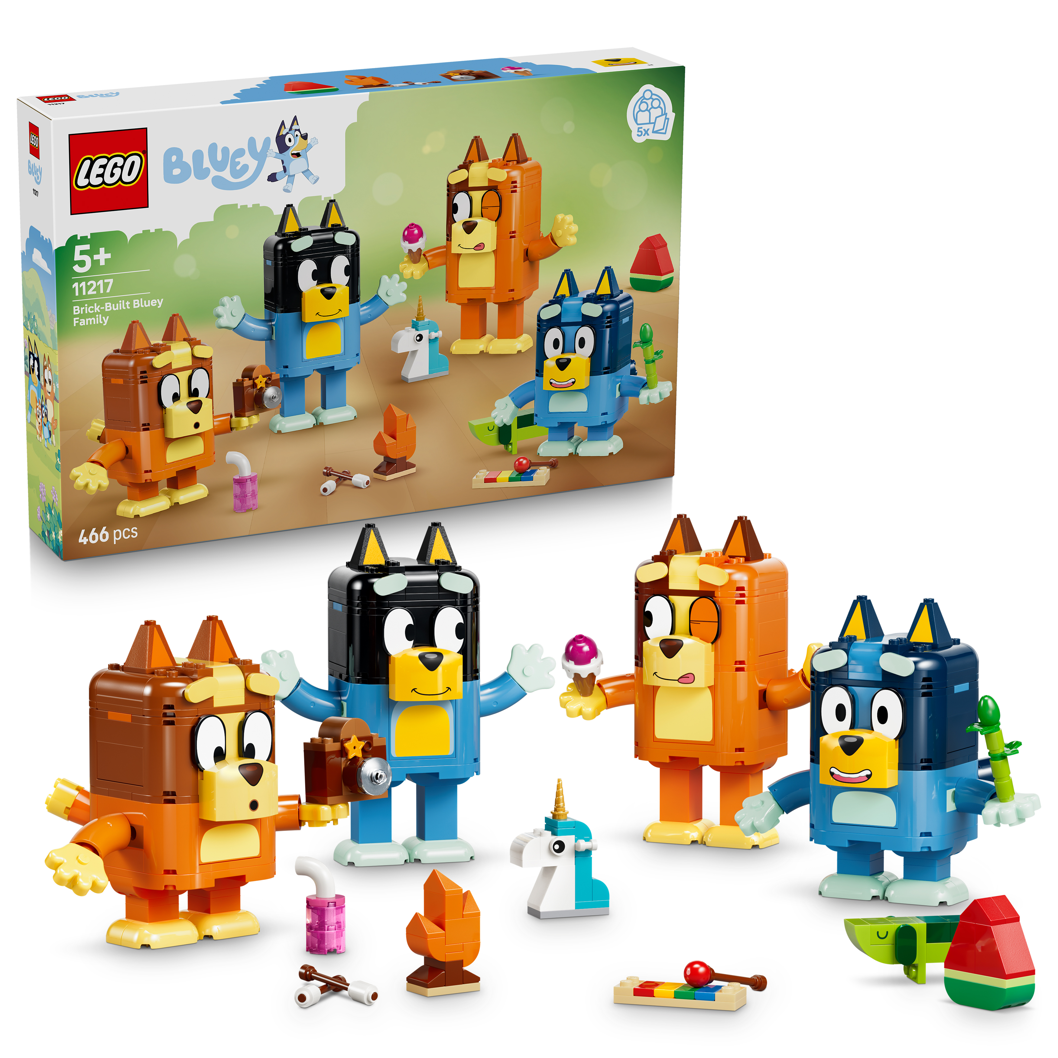 LEGO® 11217 Bluey Familia de Bluey para Construir - 4 Figuras con Expresiones