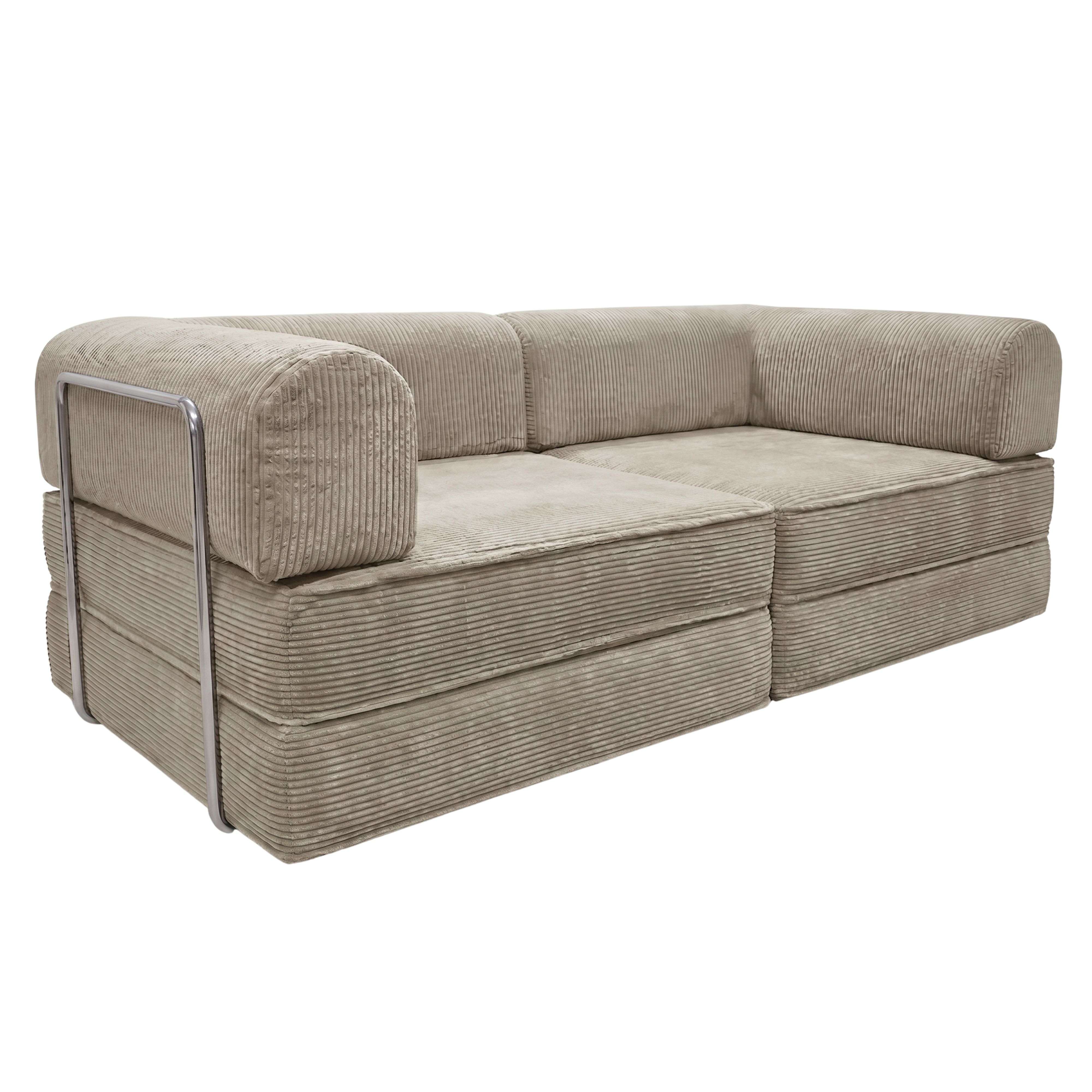 Miroytengo Sofá Cama Futón Plegable Nest 2 Plazas Salón Pana 182 cm