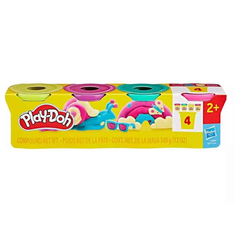 Play-Doh Pack de 4 Botes Colores Vivos (Hasbro G0689) HASBRO