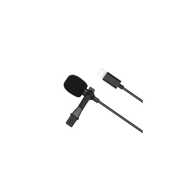 XO - XO MKF02 Microfono Solapa para Smartphone - Conexion USB-C - Clip para Sujeccion-XOMKF02