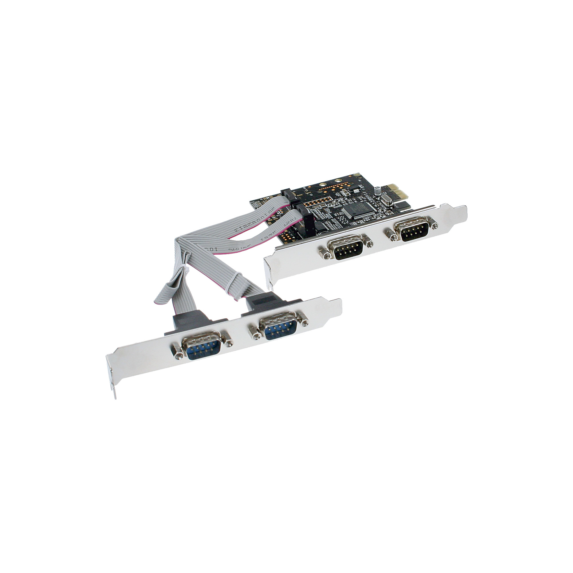 InLine 76623C tarjeta y adaptador de interfaz - Accesorio (PCIe, Moschip MCS9904CV-AA, 0,225 Mbit/s, Alámbrico, Microsoft Windows 2000/XP 32/64-bit/erver 2003 32/64-bit/Vista 32/64-bit/Server 2008..., 4x DB-9 M)