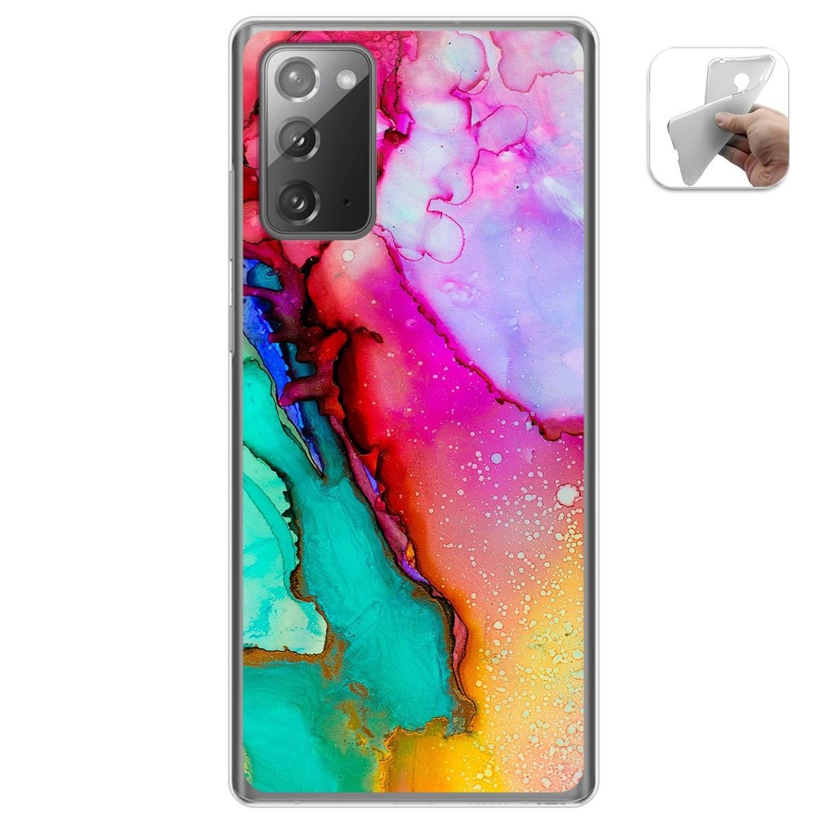 Tumundosmartphone Funda Gel Tpu para Samsung Galaxy Note 20 diseño Mármol 15 Dibujos