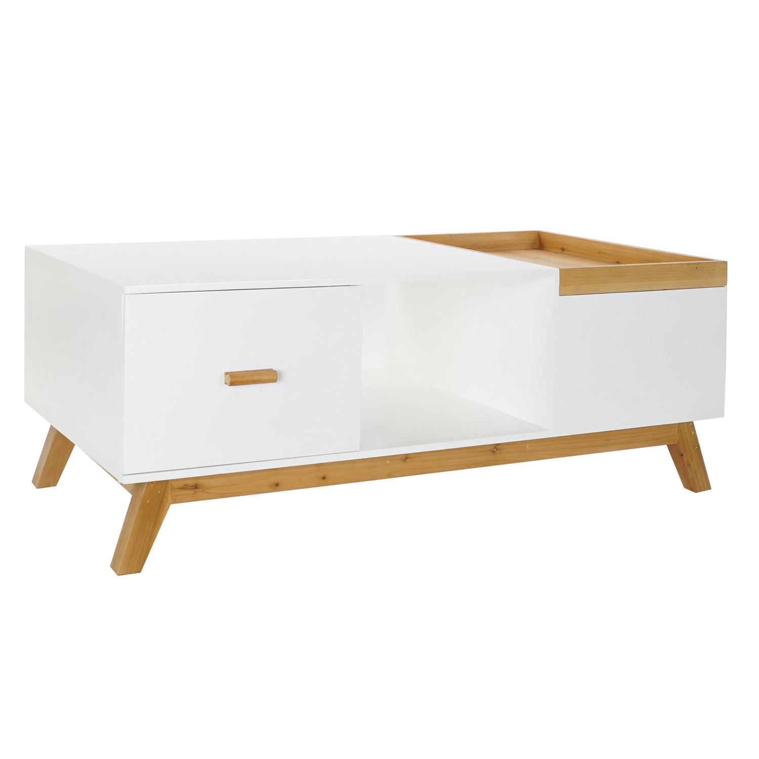 Mesa Centro Mdf 120X60X46 Blanco - Fijalo - El mejor complemento para tu hogar.