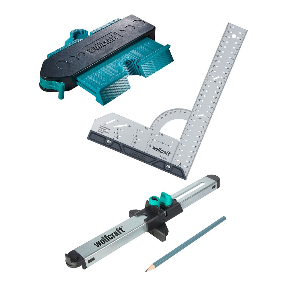 Set para suelos perfectos ajuste de suelos laminados y de diseno 6976000 wolfcraft