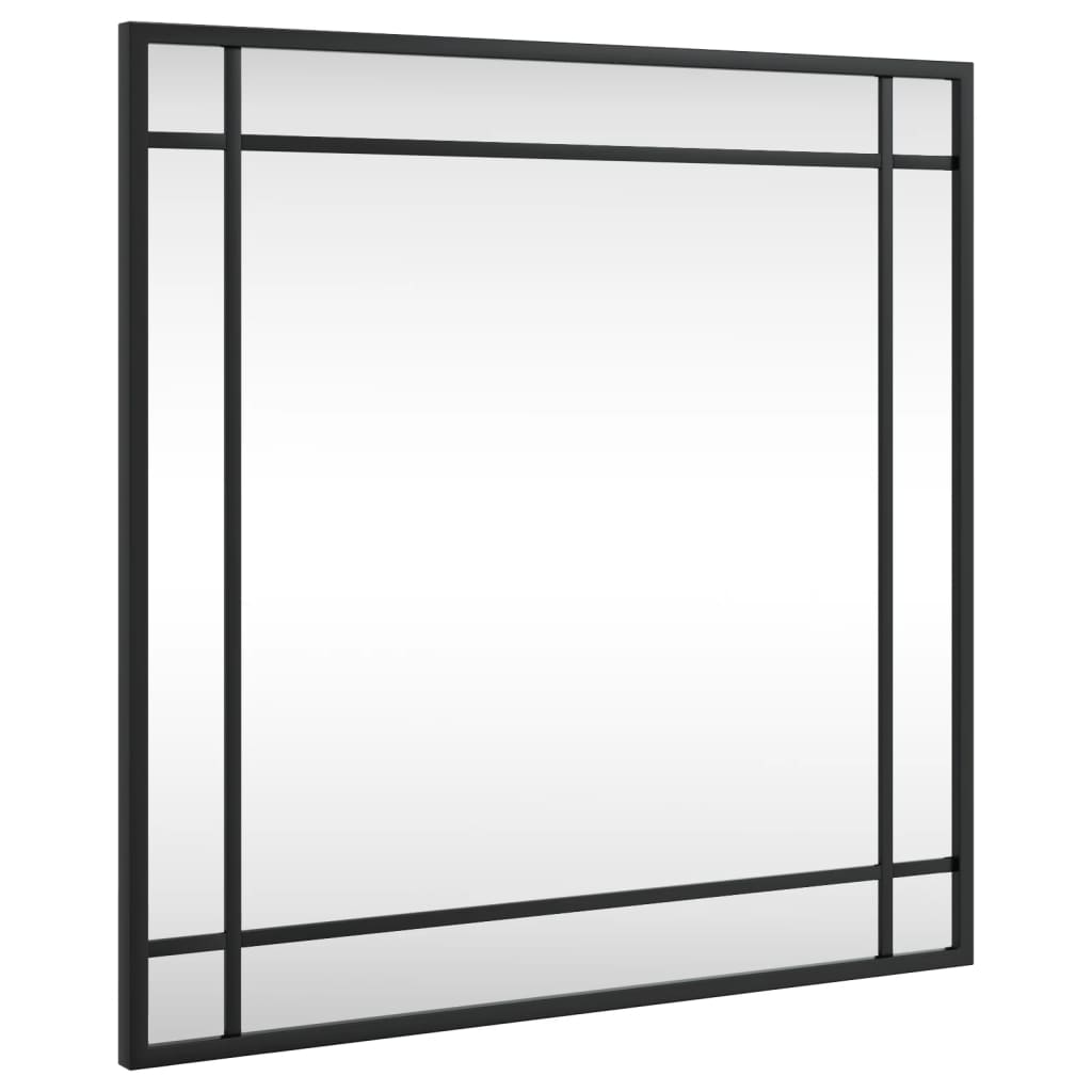 vidaXL Espejo de Pared Cuadrado Decoración Colgante para Salón Hierro Negro Dimensiones 30 x 30 cm,  40 x 40 cm,  30 x 60 cm y mas