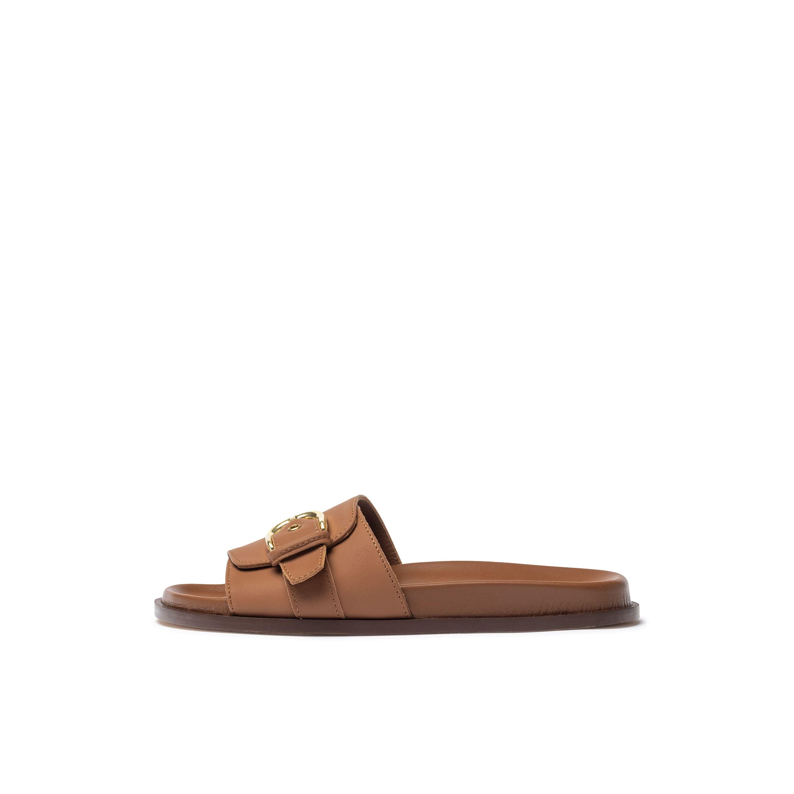YOKONO sandalia plana LEO-301 NEGRO | Zapatos mujer Primavera-Verano | Piel vacuna  Napa | 2 CM