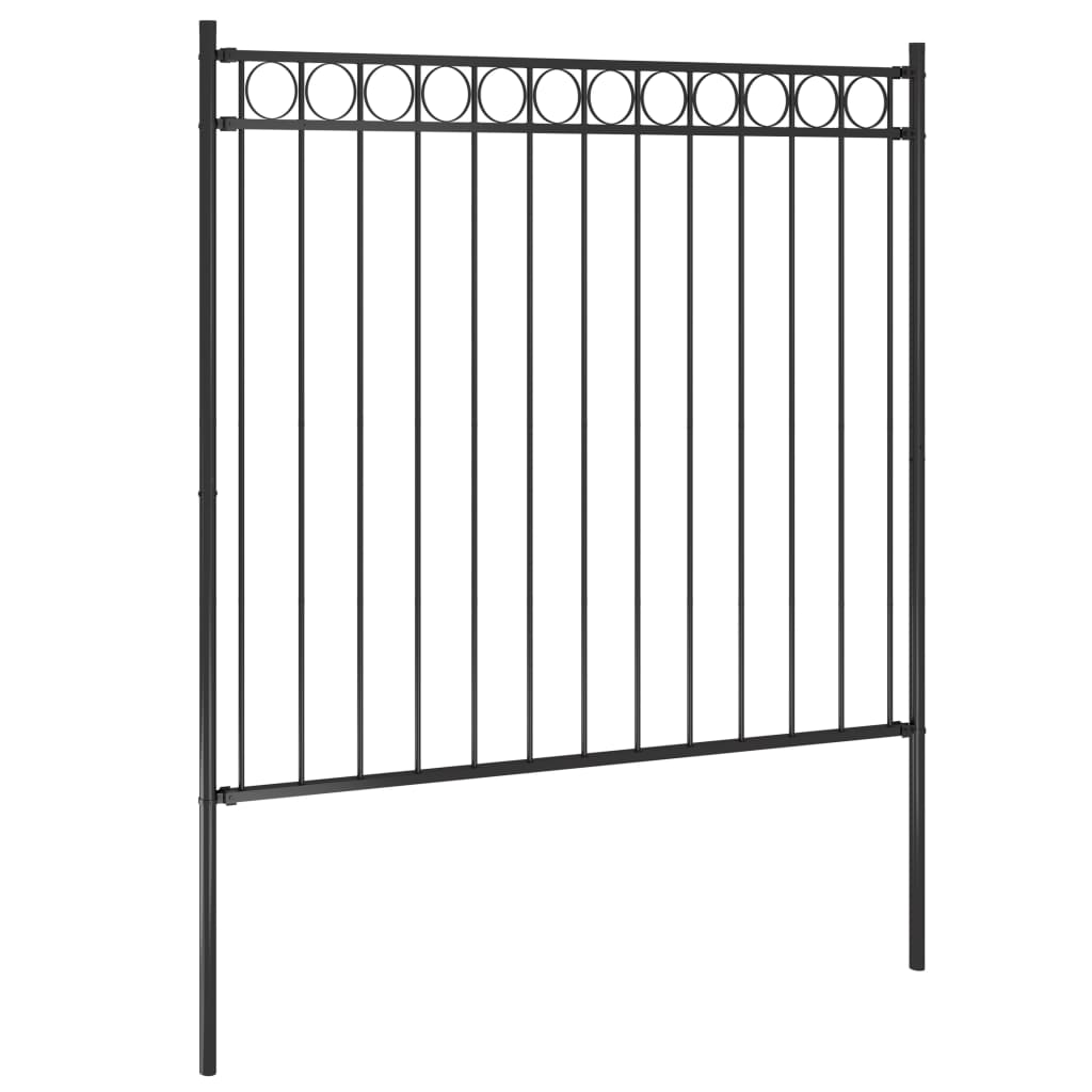 Valla de Jardín Acero Negro Vidaxl - Dimensiones 1.7 X 0.8 M